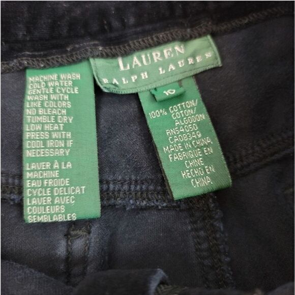 Vintage 90s Y2K Ralph Lauren Wide Leg High Rise Mom Velvet Jeans Size 10 - Picture 6 of 10